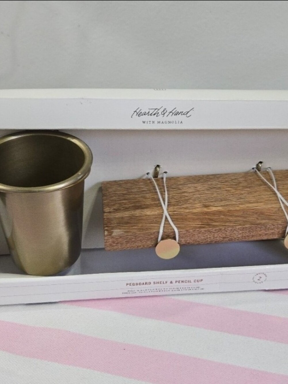 New  Hearth & Hand pegboard shelf and pencil cup set